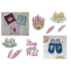 Stickserie - Federtiere Mini für Puschen